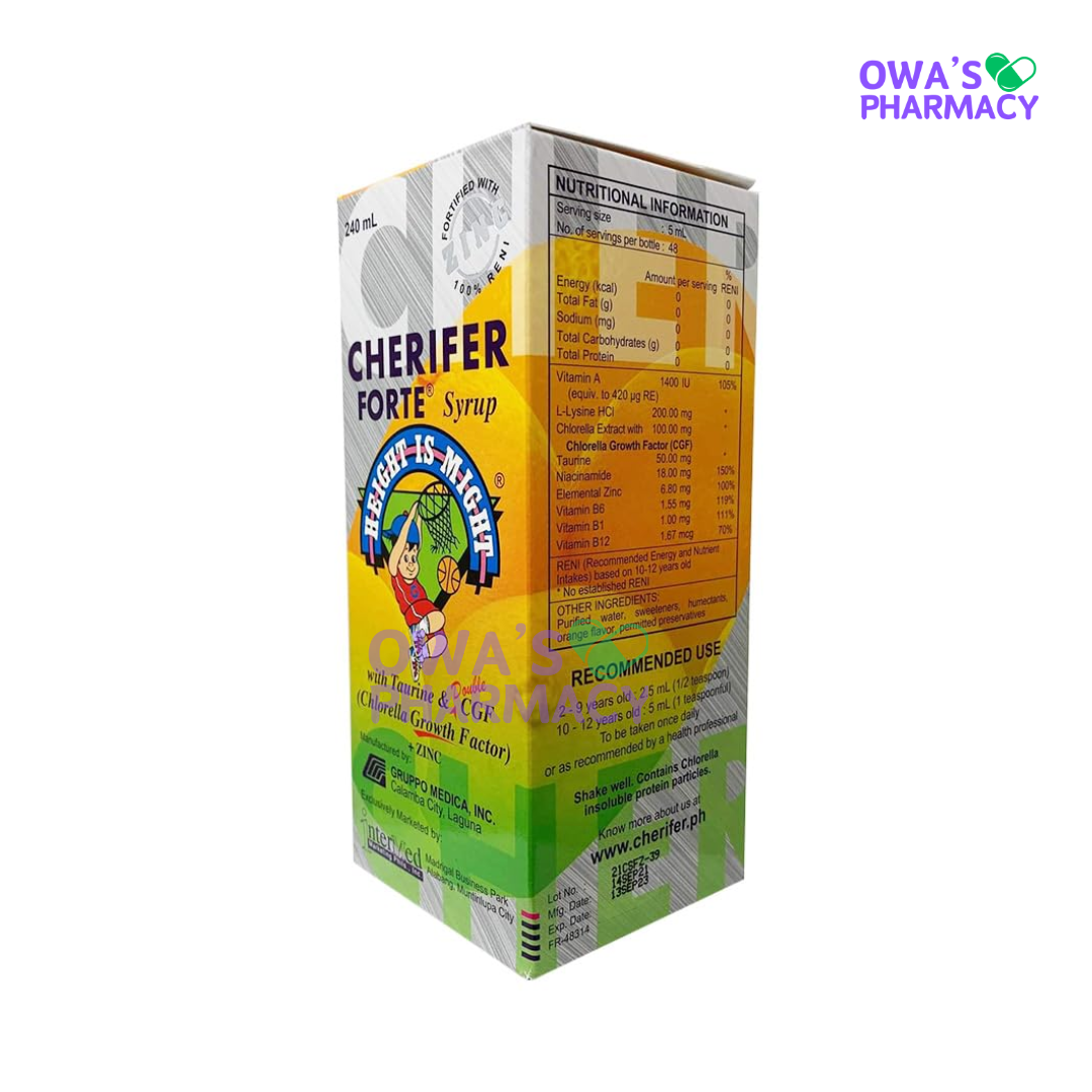 Cherifer Forte + Zinc 240ml - 1 Bottle